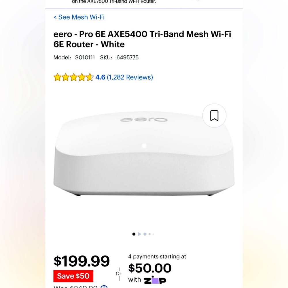 eero Pro 6e Tri band mesh WIFI 6e router NEW SEALED IN BOX